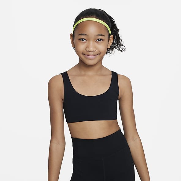 0 25 Big Kids XS XL Black Sports Bras. Nike